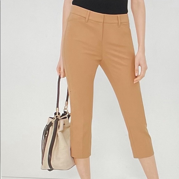 NWT WHBM The Slim  Crop Pant Size 2 Tan - Picture 2 of 15